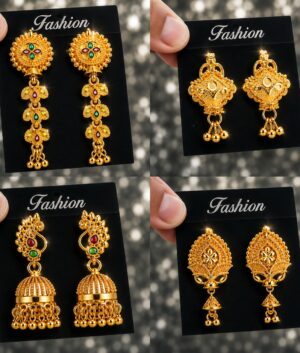 4 Pair Of Golden Earrings